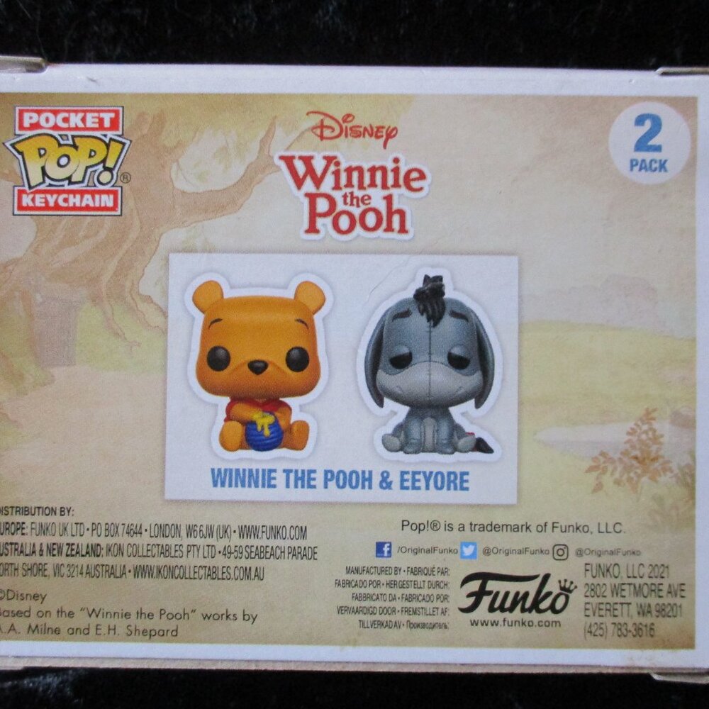 NIB Funko Pop Pocket Pop Keychain Double Pack...Disney's Winnie Pooh & Eeyore - Picture 2 of 4